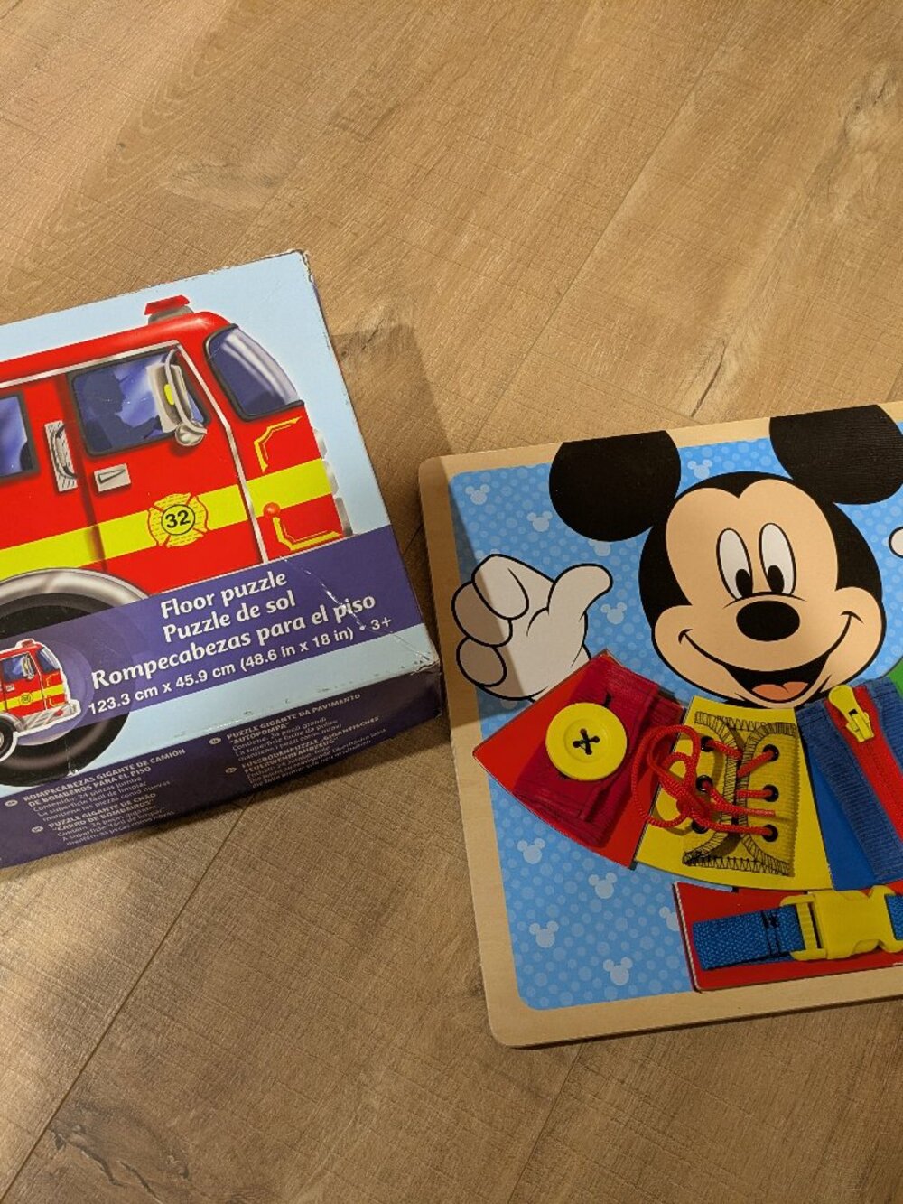 Two Melissa & Doug Puzzles Mickey Mouse Fire Truck